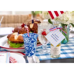 Merkloos Crow Canyon Home Tumblers Splatter - 4 Stuks - Blauw Online