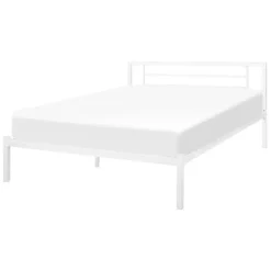 Beliani CUSSET - Tweepersoonsbed - Wit - 140 x 200 cm - Metaal