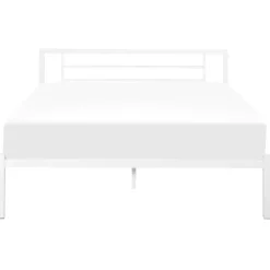 Beliani CUSSET - Tweepersoonsbed - Wit - 140 x 200 cm - Metaal