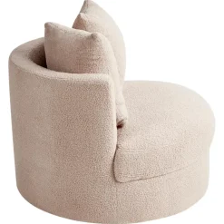 Beliani DALBY - Fauteuil - Beige - Bouclé Outlet