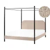 Beliani DANNEMOIS - Tweepersoonsbed - Taupe - 160x200 cm - Bouclé Outlet