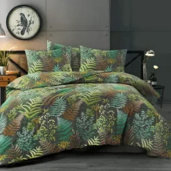 Day Dream Linde - Dekbedovertrek - Eenpersoons - 140x200/220 cm - Zwart Discount