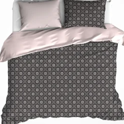 De Witte Lietaer Dekbedovertrek Katoen Satijn Primrose - 240 x 220 cm - Zwart