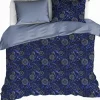 De Witte Lietaer Dekbedovertrek Moonflower Cobalt Blue - 240 x 220 cm - Flanel Best