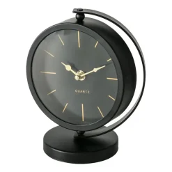 Deco by Boltze Tafelklok Montreux - zwart/goud - 20 x 15 cm Discount