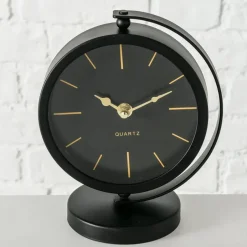 Deco by Boltze Tafelklok Montreux - zwart/goud - 20 x 15 cm Discount