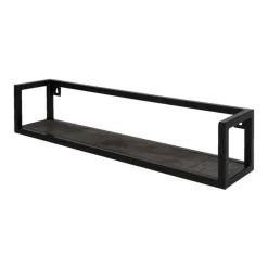 Decor 88 wandplank Farrow vintage zwart 81x17x17cm Outlet