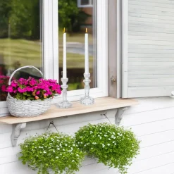 Merkloos Decoration kaarsen kandelaar - dinerkaarsen - glas - 20 cm New