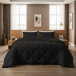 Sleeptime Dekbed zonder Overtrek Diamond 240x200 – Incl. Kussenslopen – Wasbaar – Zwart Hot