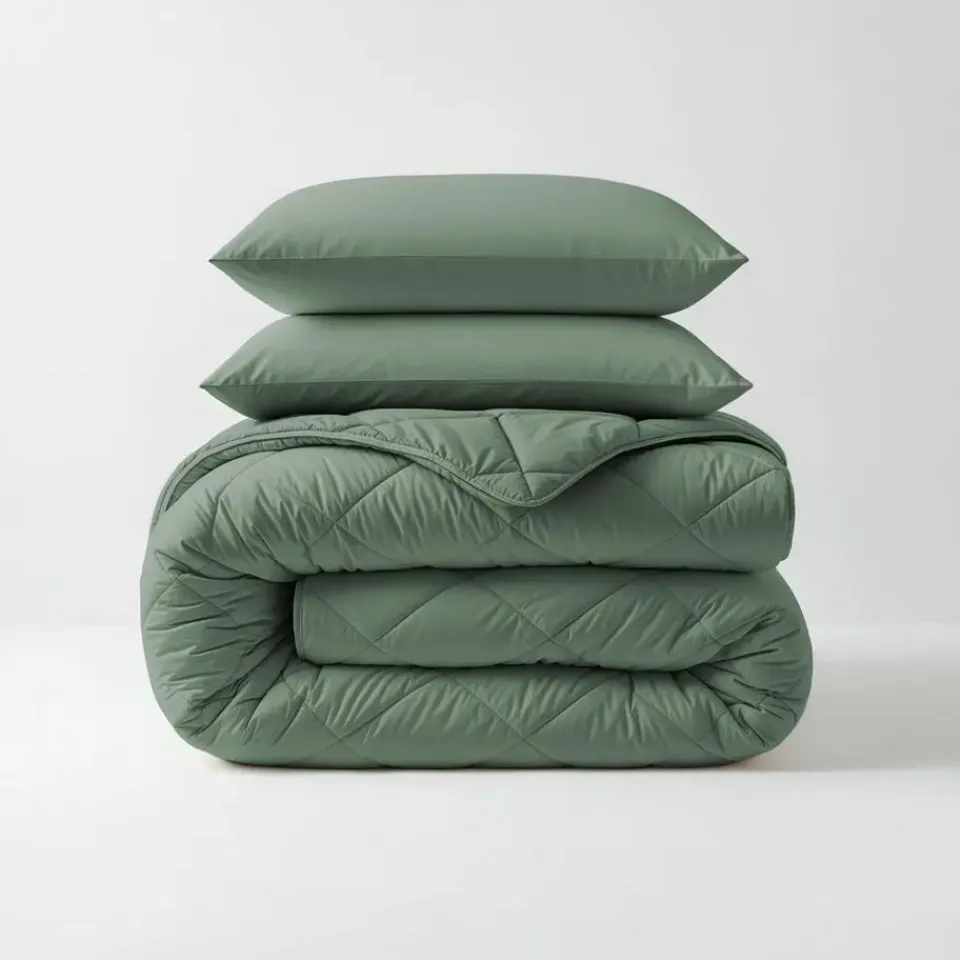 Sleeptime Dekbed zonder Overtrek Diamond 240x200 – Incl. Kussenslopen – Wasbaar – Groen New