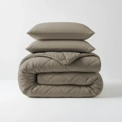 Sleeptime Dekbed zonder Overtrek Diamond 200x200 – Incl. Kussenslopen – Wasbaar – Taupe Sale