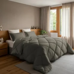 Sleeptime Dekbed zonder Overtrek Diamond 240x200 – Incl. Kussenslopen – Wasbaar – Kaki Hot