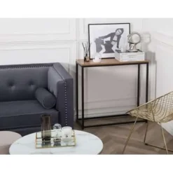 Beliani DELANO - Consoletafel - Donkere houtkleur - MDF Outlet