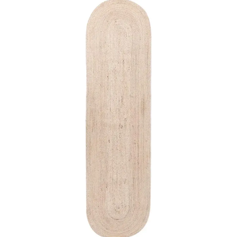 Leen Bakker DEMIRCI - Laagpolig vloerkleed - Beige - 80 x 300 cm - Jute Online