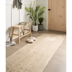 Leen Bakker DEMIRCI - Laagpolig vloerkleed - Beige - 80 x 300 cm - Jute Online