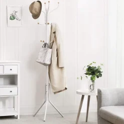 ACAZA Design Kapstok met 12 Haken - Perfect in een Inkom hal - 182 cm - Wit