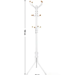 ACAZA Design Kapstok met 12 Haken - Perfect in een Inkom hal - 182 cm - Wit