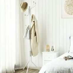 ACAZA Design Kapstok met 12 Haken - Perfect in een Inkom hal - 182 cm - Wit