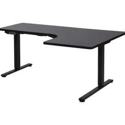 Beliani DESTINES - Elektrisch bureau - Zwart - Rechtszijdig - Vezelplaat Sale