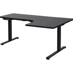 Beliani DESTINES - Elektrisch bureau - Zwart - Rechtszijdig - Vezelplaat Sale