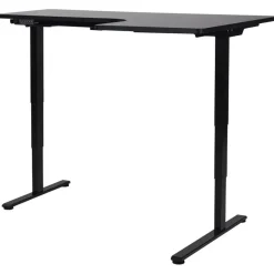 Beliani DESTINES - Elektrisch bureau - Zwart - Rechtszijdig - Vezelplaat Sale