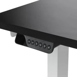 Beliani DESTINES - Elektrisch bureau - Wit/Zwart - Rechtszijdig - Vezelplaat Discount