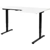 Beliani DESTINES - Elektrisch bureau - Zwart/Wit - Rechtszijdig - Vezelplaat New