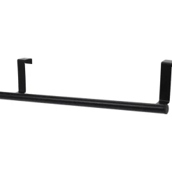 Storage Solutions Deurkapstok -handdoekrek - zwart - metaal - 37 cm Online