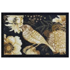 Vica International Deurmat Golden Bouqet antraciet - 40x60 cm