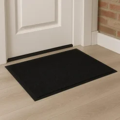 Merkloos Deurmat Memphis - droogloopmat - zwart - 60 x 80 cm Outlet