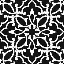 Vica International Deurmat Ornament Pattern antraciet - 50x150 cm Outlet