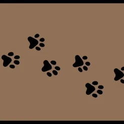 Vica International Deurmat Paw Print beige - 50x150 cm Sale