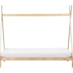 Beliani DEVAY - Kinderbed - Lichtbruin - 90 x 200 cm - Grenenhout Hot