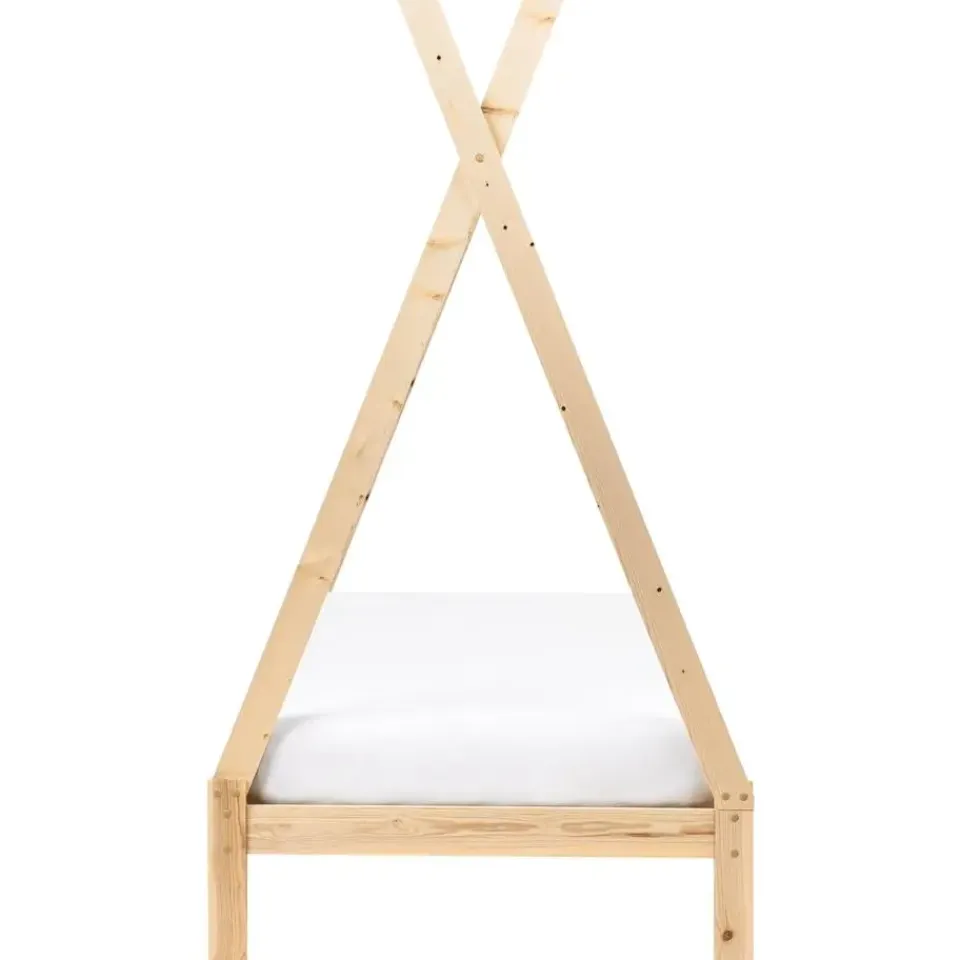 Beliani DEVAY - Kinderbed - Lichtbruin - 90 x 200 cm - Grenenhout Hot