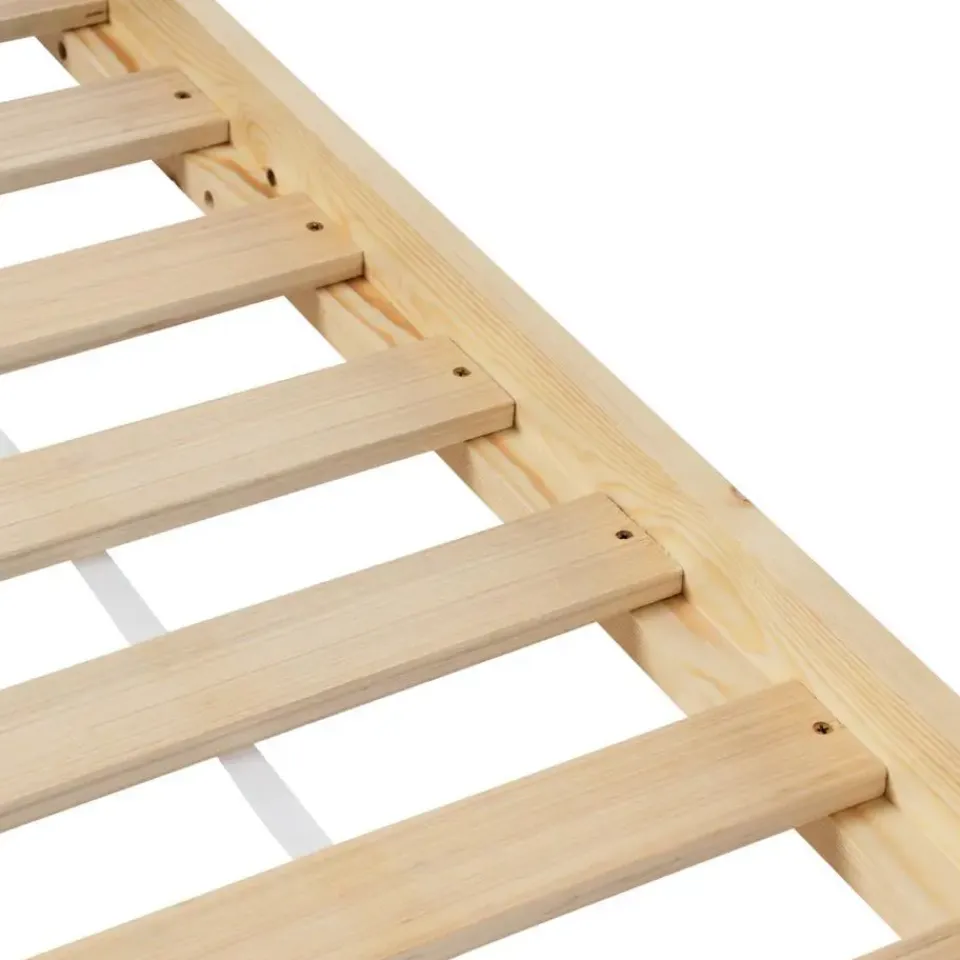 Beliani DEVAY - Kinderbed - Lichtbruin - 90 x 200 cm - Grenenhout Hot