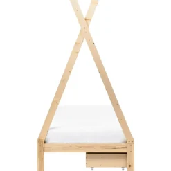 Beliani DEVAY - Kinderbed - Lichtbruin - 90 x 200 cm - Dennenhout Discount