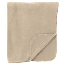 Textino DEX - plaid 130x160 cm - fleece deken - zacht en dun - Semolina - beige
