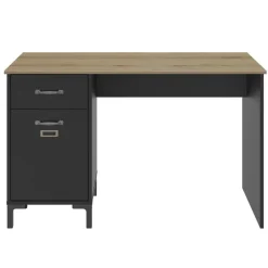 DIAGONE Bureau Manchester - 120x55cm - Zwart/Eikenkleur Discount
