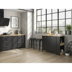 DIAGONE Draaibare bar Manchester - zwart/eikenlook Online