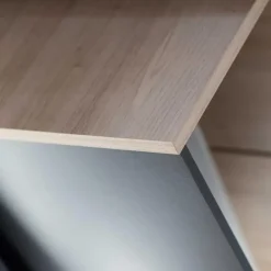 DIAGONE Hoekbureau Liverpool - 1 deur 3 vakken - Zwart/Eikenkleur Best