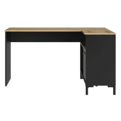 DIAGONE Hoekbureau Manchester - 136x88cm - Zwart/Eikenkleur