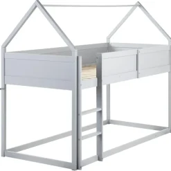 Beliani DIENNE - Kinderbed - Grijs - 90 x 200 cm - Dennenhout New