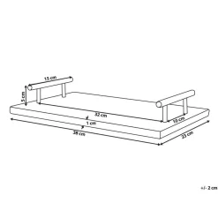 Beliani DIMARI - Decoratief dienblad - Zwart - Marmer Hot
