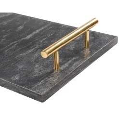 Beliani DIMARI - Decoratief dienblad - Zwart - Marmer Hot