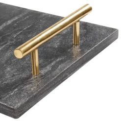 Beliani DIMARI - Decoratief dienblad - Zwart - Marmer Hot