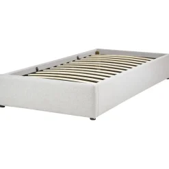 Beliani DINAN - Eenpersoonsbed - Lichtgrijs - 90 x 200 cm - Polyester Discount