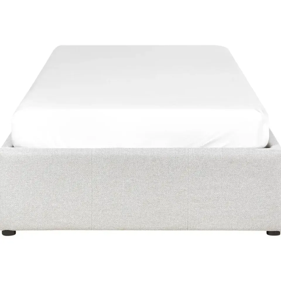 Beliani DINAN - Eenpersoonsbed - Lichtgrijs - 90 x 200 cm - Polyester Discount