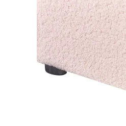 Beliani DINAN - Eenpersoonsbed - Roze - 90 x 200 cm - Bouclé Discount