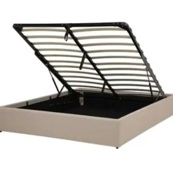 Beliani DINAN - Tweepersoonsbed - Beige - 140 x 200 cm - Polyester Online