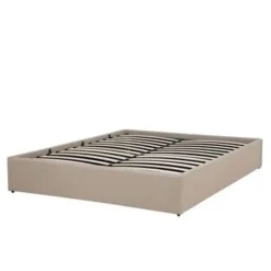 Beliani DINAN - Tweepersoonsbed - Beige - 140 x 200 cm - Polyester Online